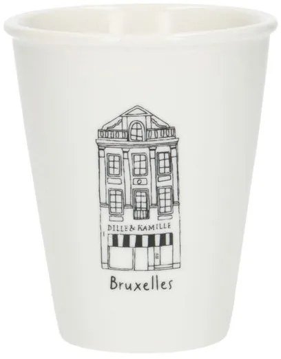 Gevel mok, Brussel Grasmarkt, porselein, 200 ml