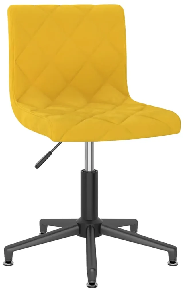vidaXL Eetkamerstoelen draaibaar 4 st fluweel mosterdgeel