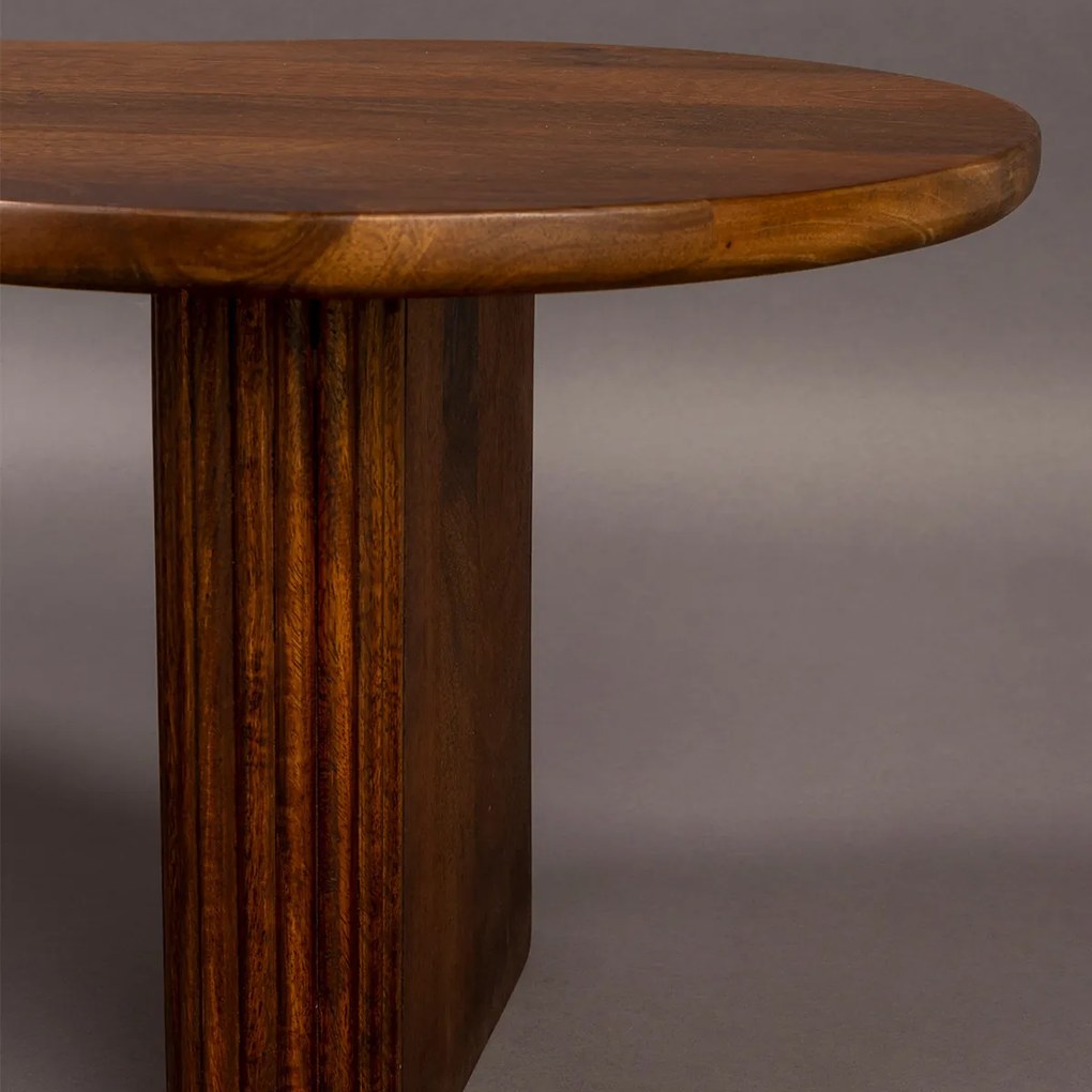 Dutchbone Tilon Salontafel Organische Vorm Walnoot - 110 X 60cm.
