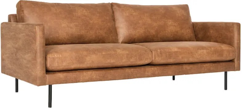 3,5-zits bank Violet | leer Colorado cognac 03 | 2,26 mtr breed