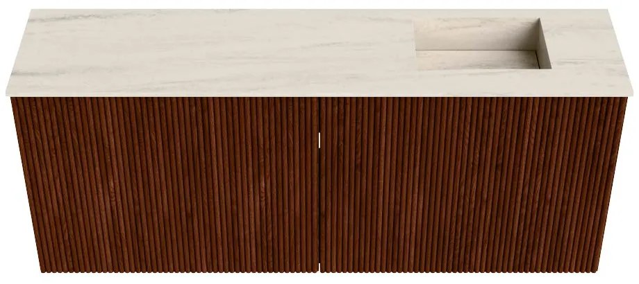 Mondiaz Joya DLux 100cm toiletmeubel ruby met wastafel faye rechts 1 kraangat meli