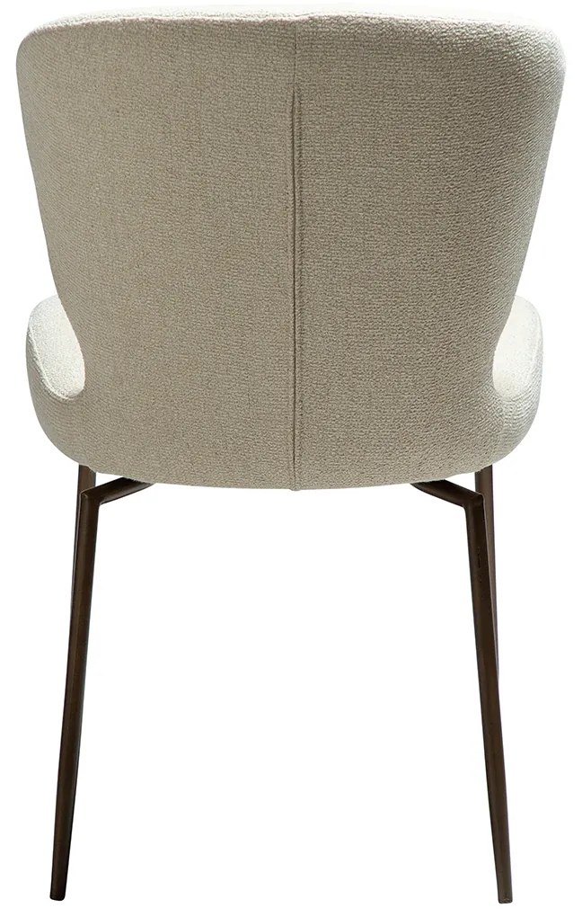 Dan-Form Glory Swivel Draaibare Eetkamerstoel Almond Shimmer Boucle
