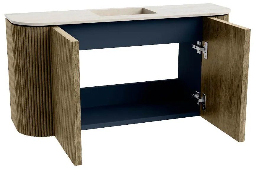 Mondiaz Joya DLux 85cm toiletmeubel ronding links/rechts dusk met wastafel faye midden zonder kraangat meli