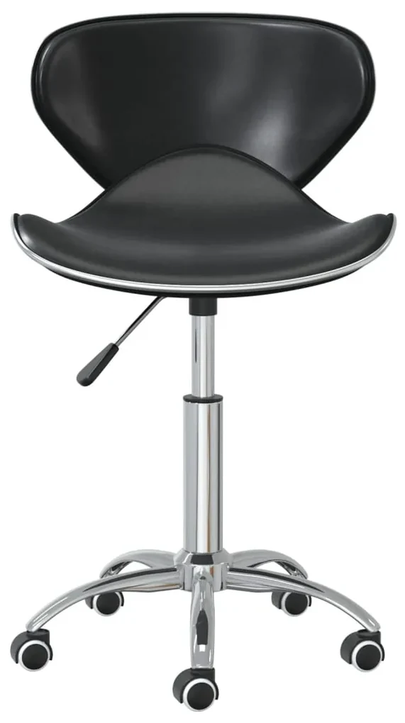 vidaXL Eetkamerstoelen draaibaar 6 st kunstleer zwart