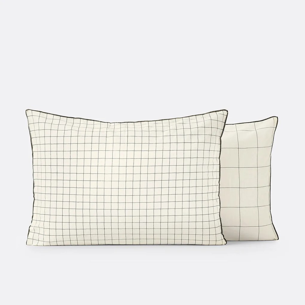 Kussensloop in gewassen katoen, Basile