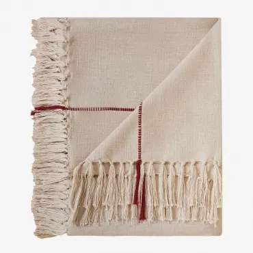 140x240 Cm Tafelkleed Van Viwela-katoen Wit - Sklum