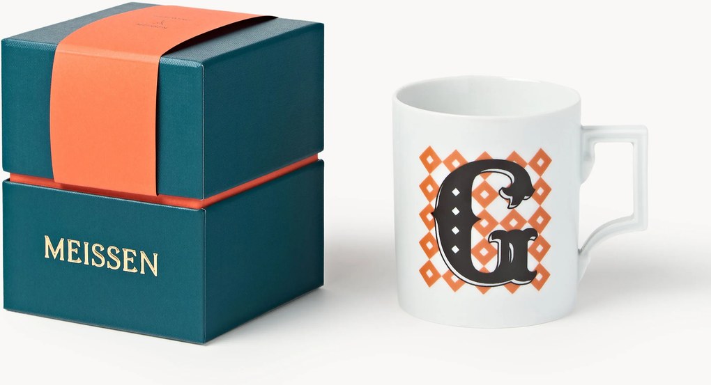 Handgemaakte beker Initials met decoratief motief, Westwing x MEISSEN