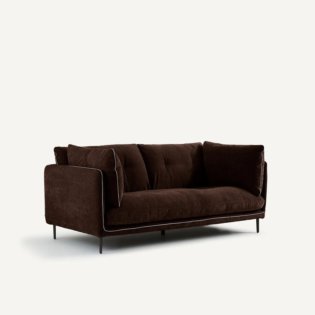 2-zits bank, chenille fluweel, Botero