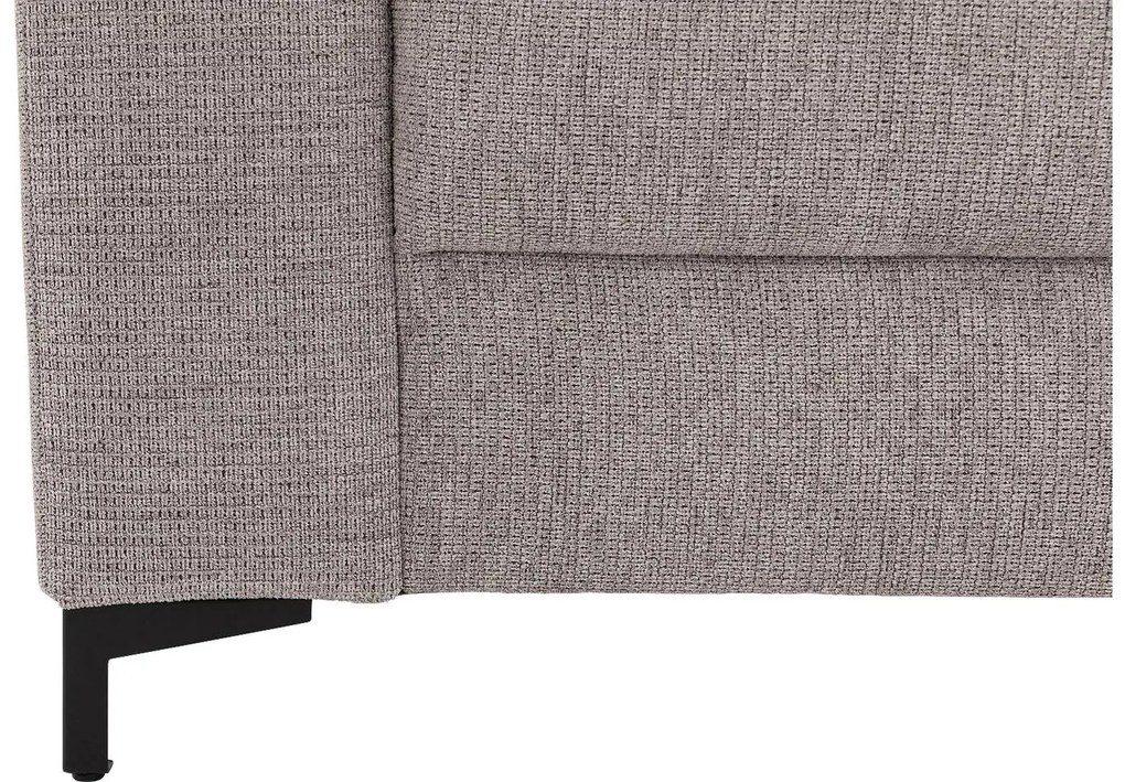 Goossens Basic Hoekbank Helsinki Incl. Hoofdsteun bruin, stof, 2-zits, modern design met ligelement rechts