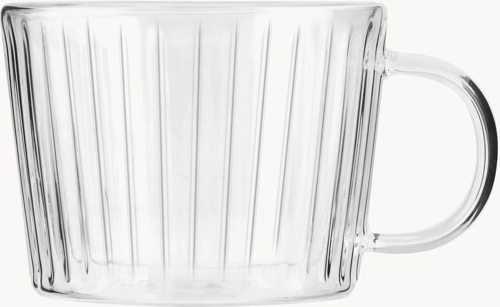 Koffiekopjes Livio van borosilicaatglas, 2-delig