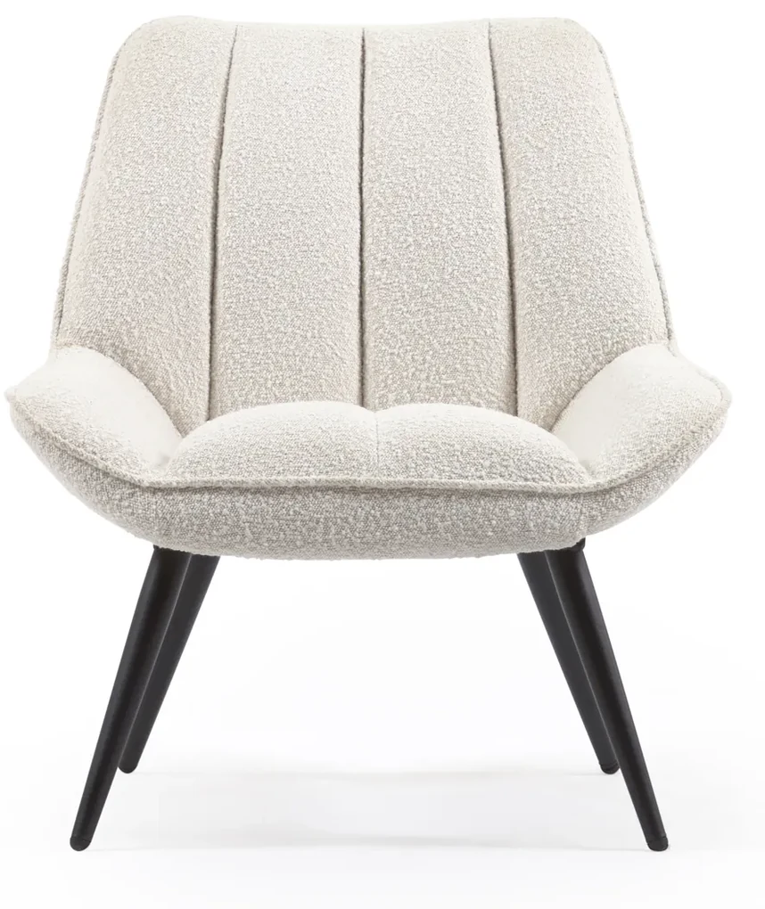 Kave Home Marlina Witte Boucle Fauteuil