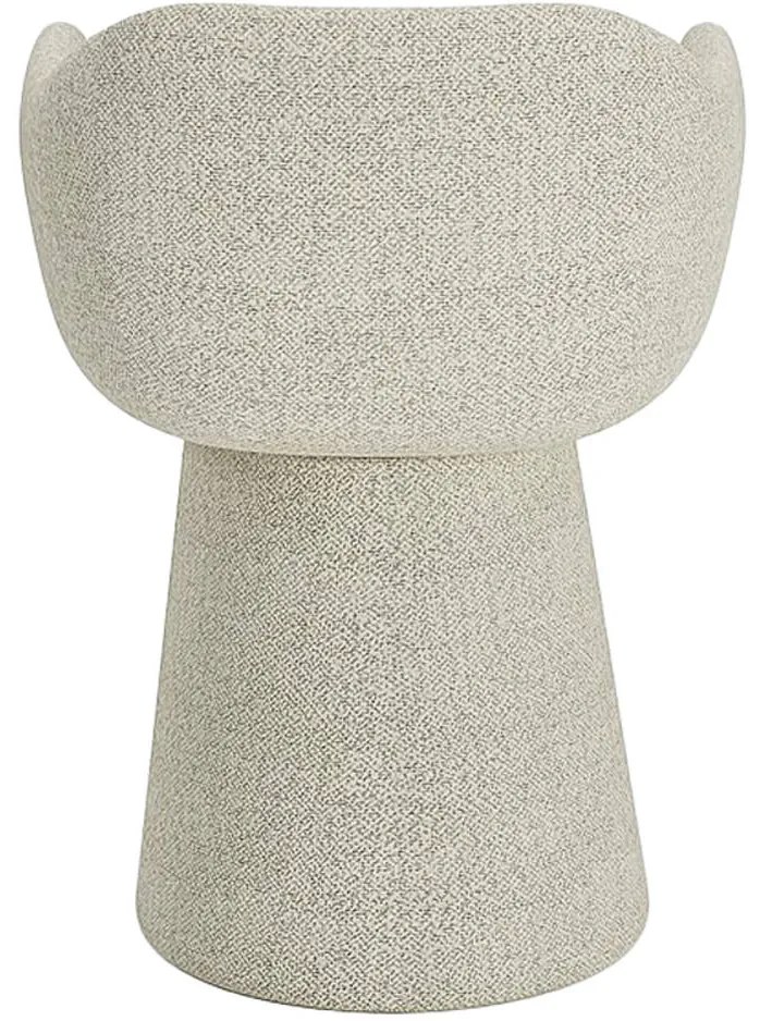 Goossens Eetkamerstoel Liselot beige stof graden draaibaar met return functie met armleuning,