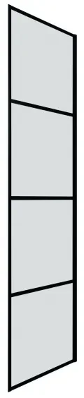 Badstuber Stripe zijwand 80x195cm zwart