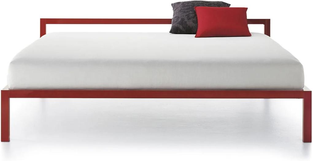 MDF Italia Aluminium Lacquered bed met hoofdbord 160x210 rood