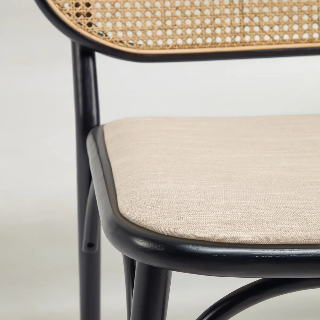 Retro Webbing Fauteuil Zwart