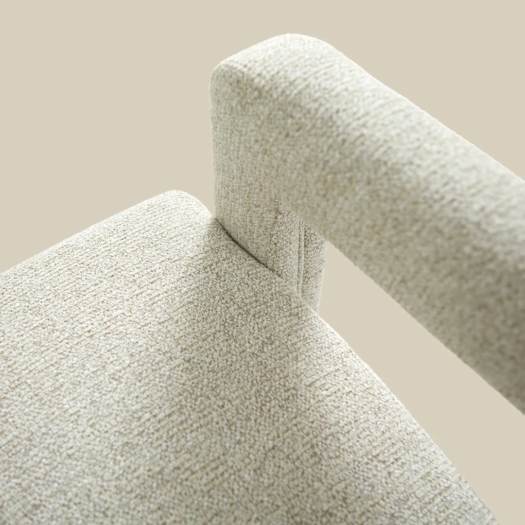 Japandi Fauteuil Beige Stof