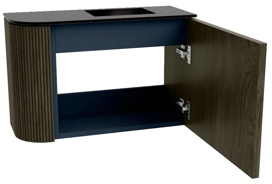 Mondiaz Joya 60cm toiletmeubel ronding links shadow met wastafel faye rechts zonder kraangat urban