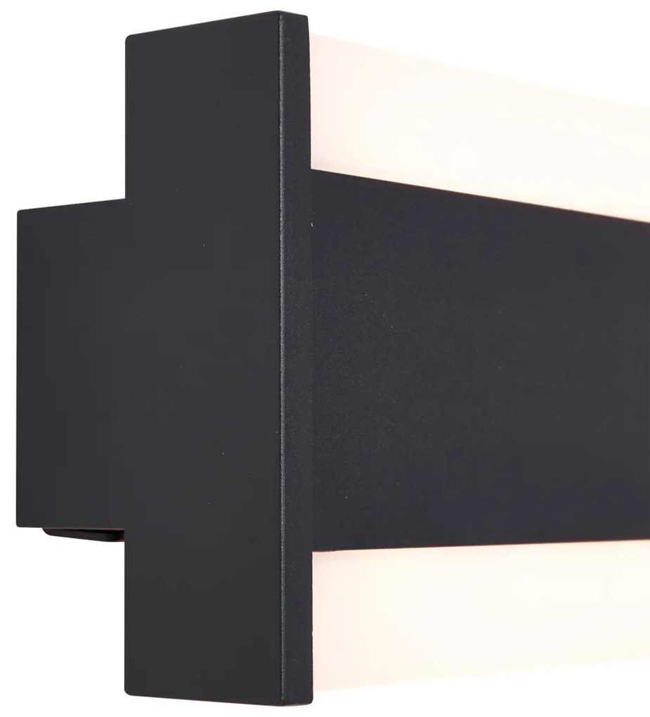 Buitenlamp Moderne wandlamp zwart CCT 60cm incl. LED IP54 - Vanya Modern IP54 Buitenverlichting