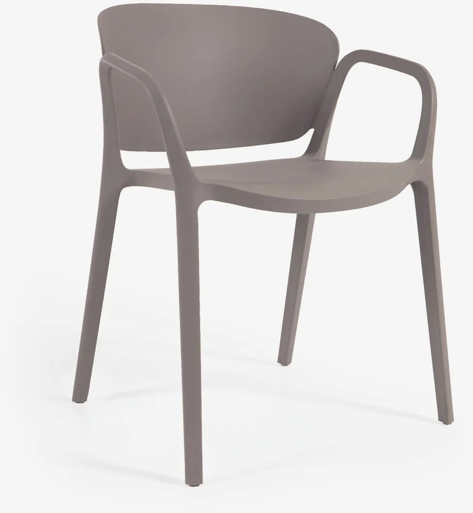 Kave Home Ania Plastic Tuinstoel Stapelbaar Beige