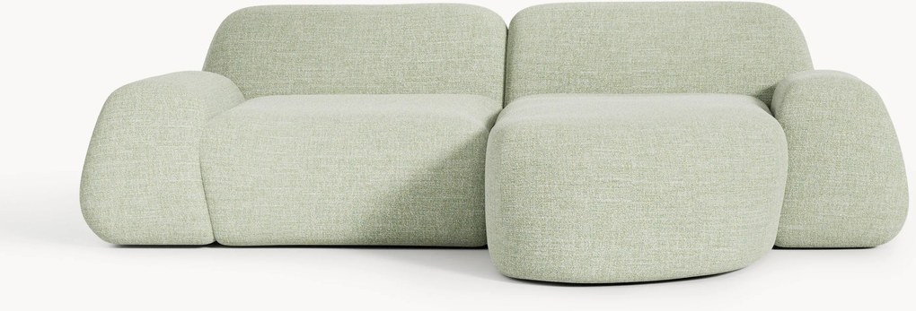 Modulaire bouclé hoekbank Wolke (3-zits)