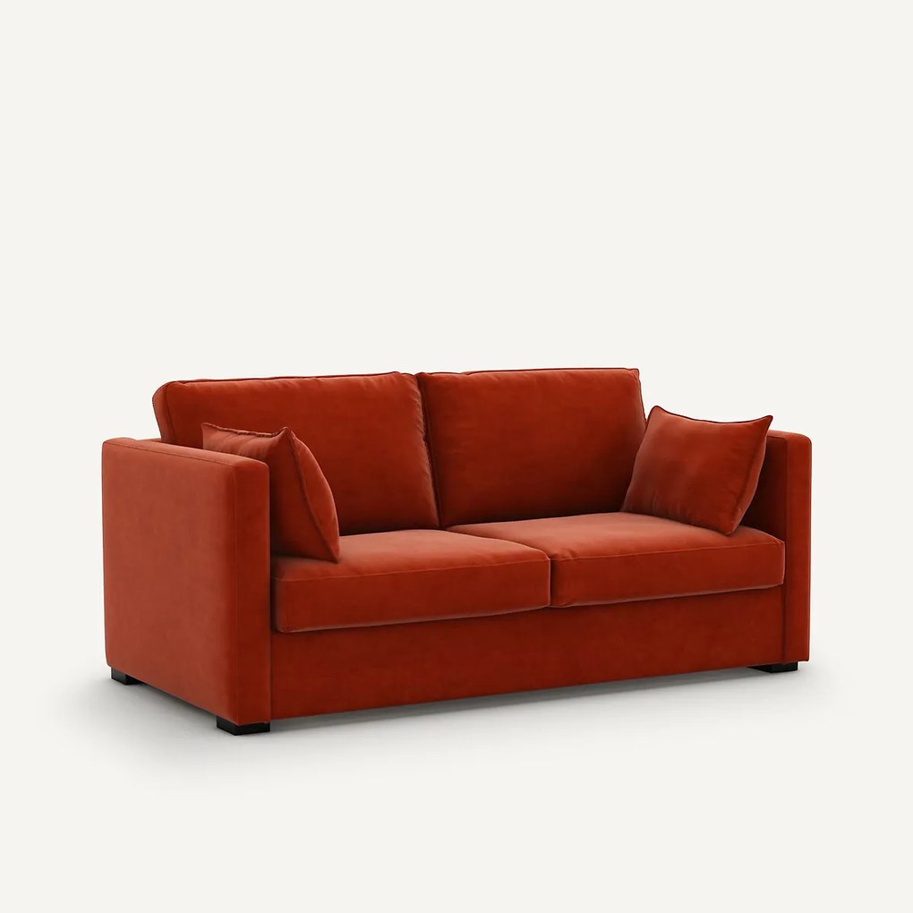 Sofa 3-er, cabrio, fluweel, NÉO KINKAJOU