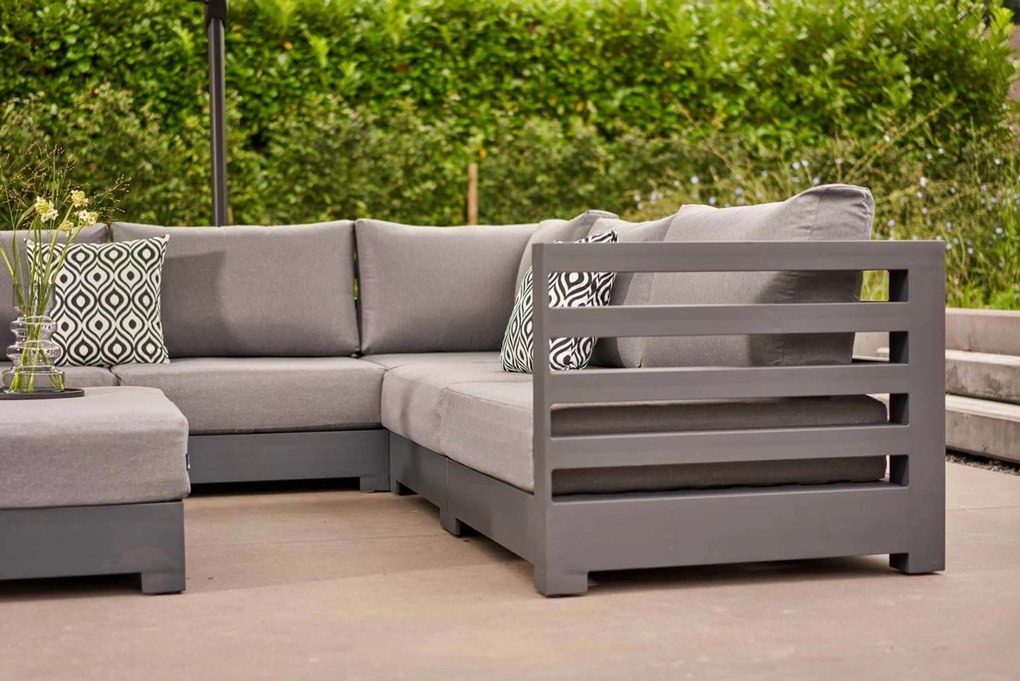 Hoek loungeset 5 personen Aluminium Grijs Santika Furniture Santika Phantom