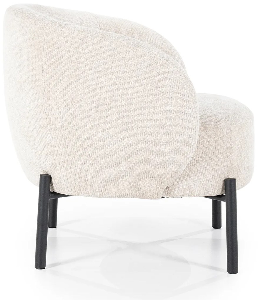 By-Boo Oasis Beige Fauteuil Met Ronde Rugleuning