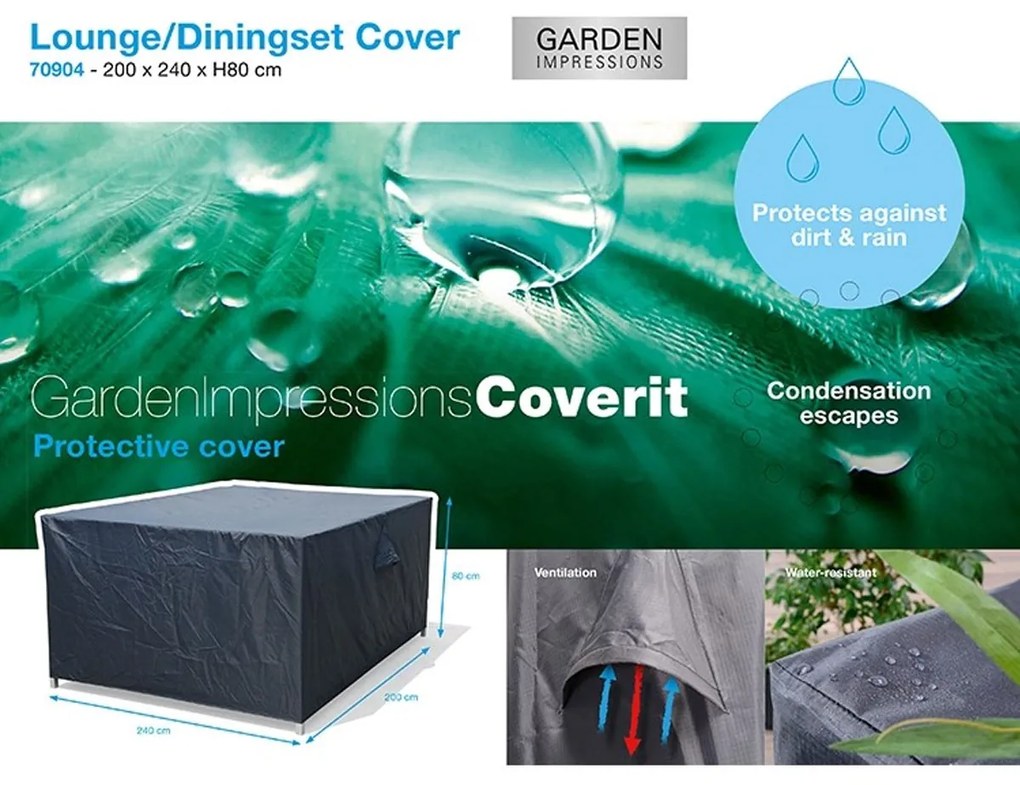Garden Impressions Lounge dining beschermhoes 200x240xH80 cm