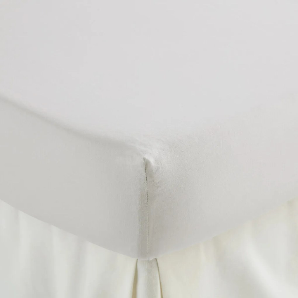 Effen hoeslaken in gewassen katoen, omslag 30 cm, Scenario