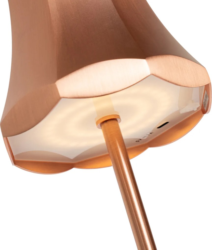 Retro tafellamp koper oplaadbaar IP44 - Granny