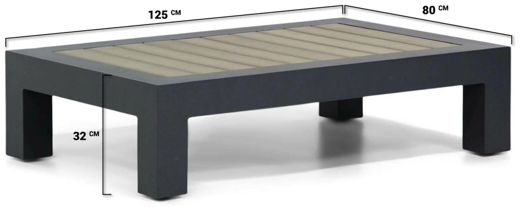 Hoek loungeset 5 personen Aluminium Grijs Santika Furniture Santika Yovita