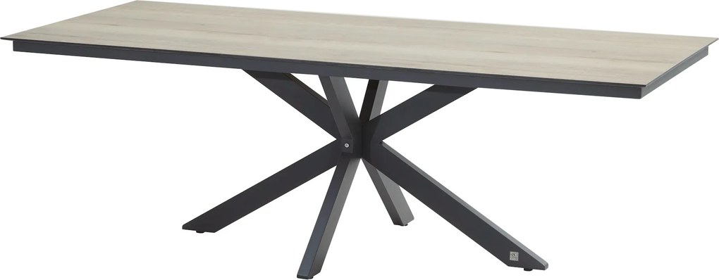 Minerva dining tuintafel met Hpl houtlook blad 220x95xH75 cm 4 Seasons Outdoor