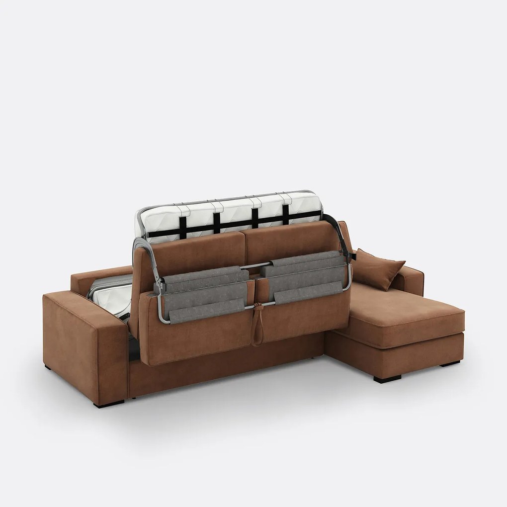 Hoekbank-bed, polyester, mousse Cécilia