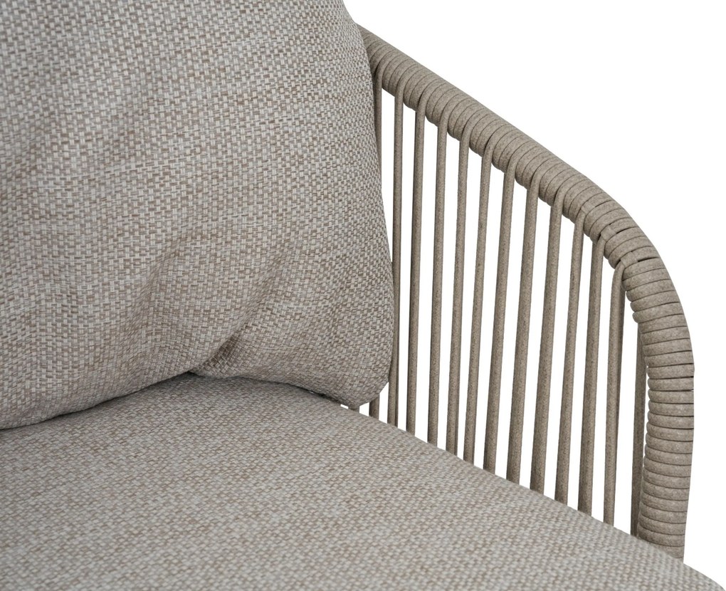 Stoel en Bank Loungeset 4 personen/5 personen Rope Taupe Coco Livo