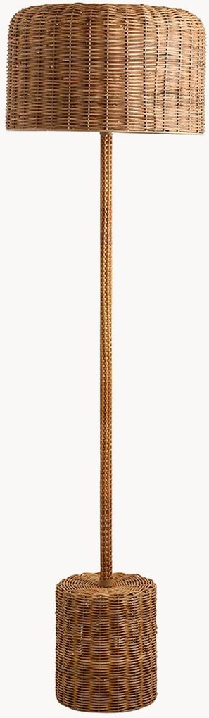 Vloerlamp Cane van rotan