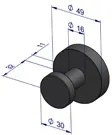 Plieger Como handdoekhaak magnetisch 4,9cm mat zwart