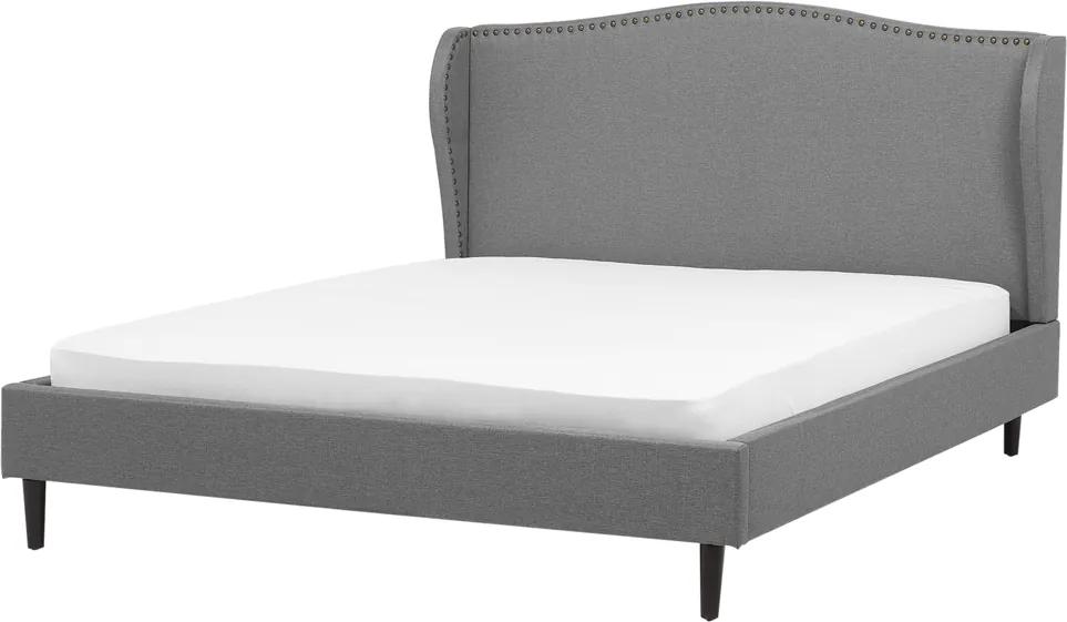 Bed grijs - tweepersoonsbed 160x200 cm - gestoffeerd bed - COLMAR