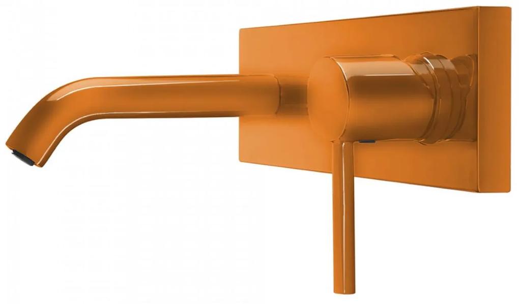 Wastafelmengkraan Inbouw Tres Study Colors 1-Hendel Uitloop Recht 14 cm Rond Oranje