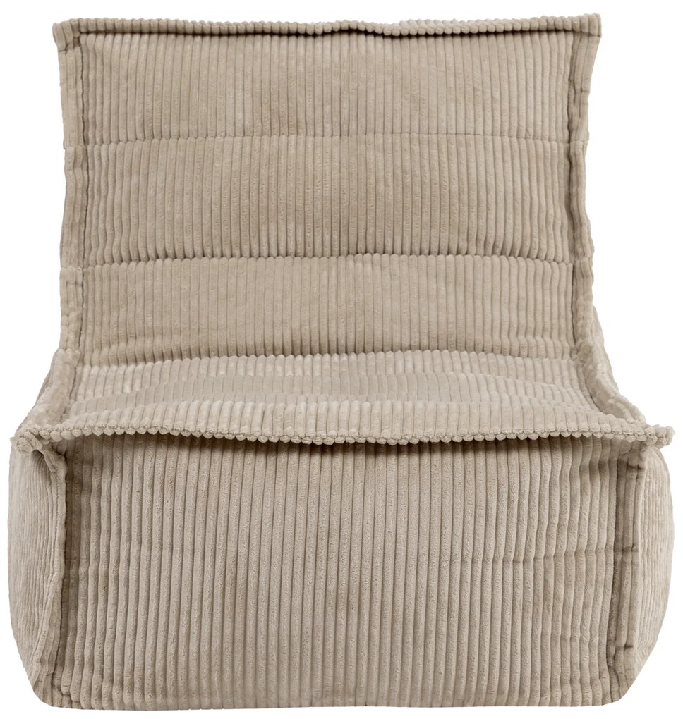 Dolce Zitzak Stoel Cord Lounger - Beige