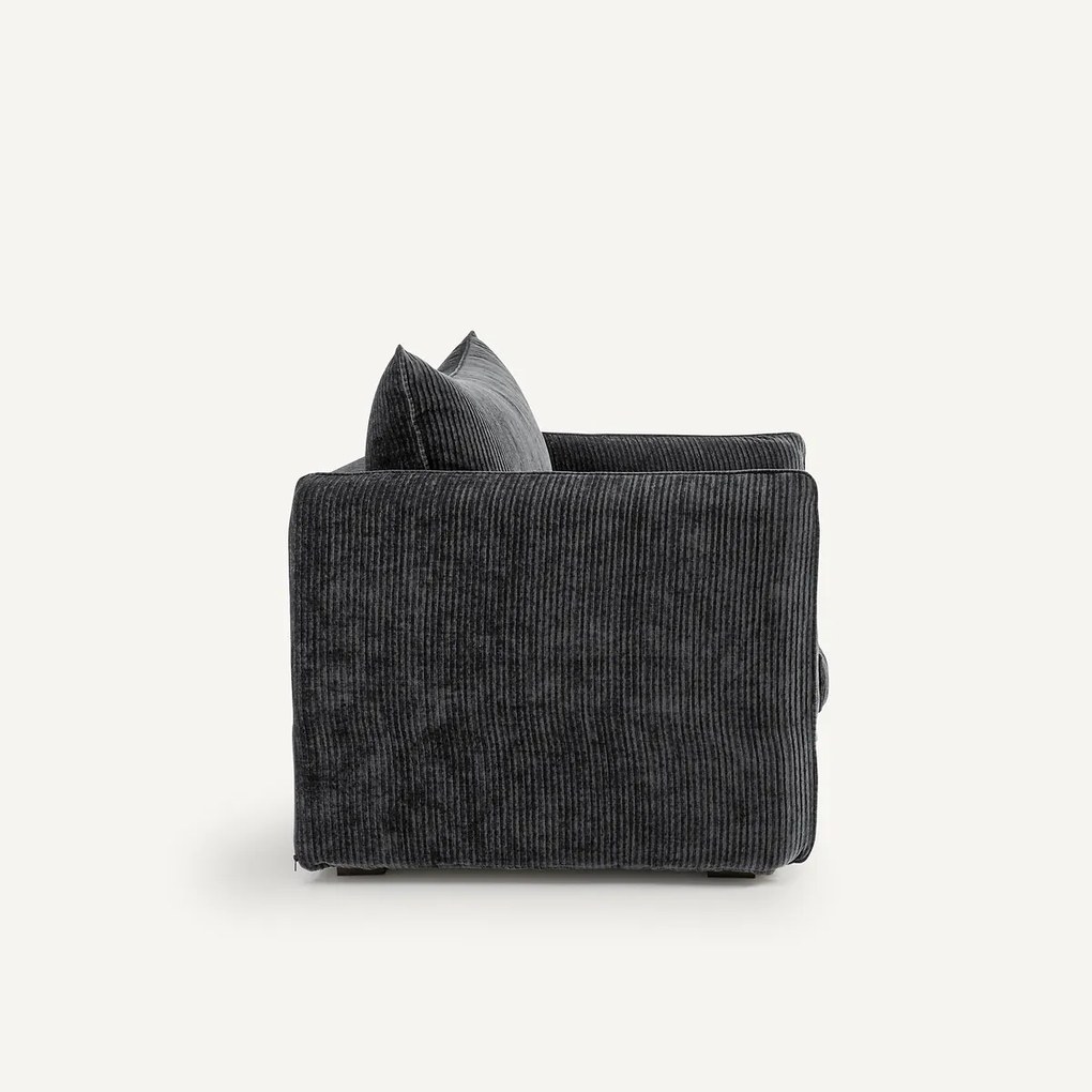 Fauteuil XL in geribd fluweel, Néo Chiquito