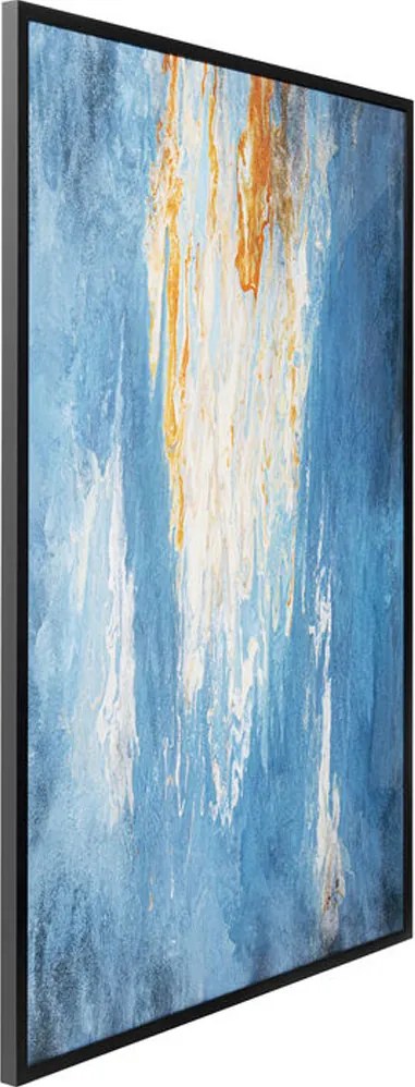 Groot Schilderij Abstract Blauw 180 Cm