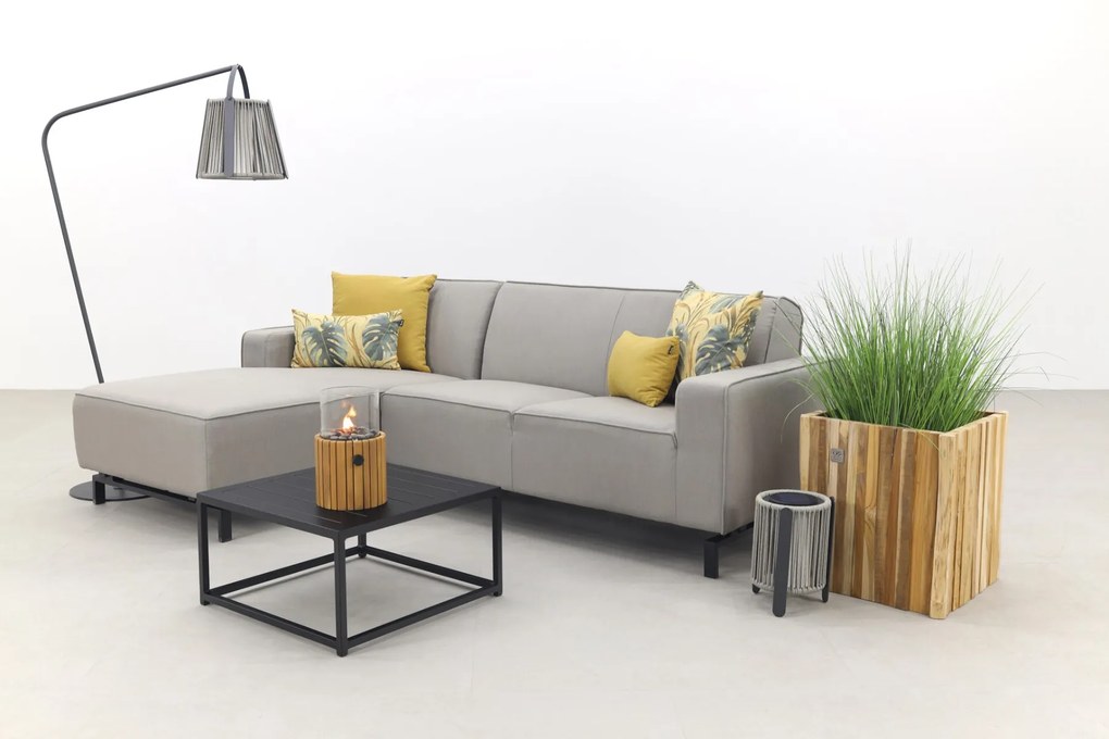 Boavista/Toronto loungebank chaise longue - Nature Grey - 3-delig - rechts