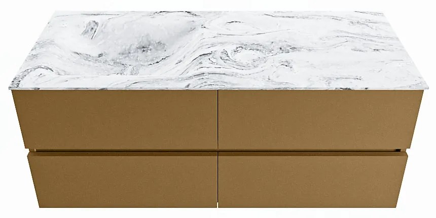 Mondiaz Vica DLux badmeubel 120cm oro 4 lades met wastafel glace links zonder kraangat