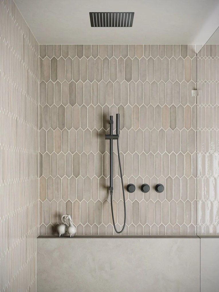 Saniclear Plus inbouw regendouche met inbouw douchekop 30x30cm, glijstang en staafhanddouche zwart mat