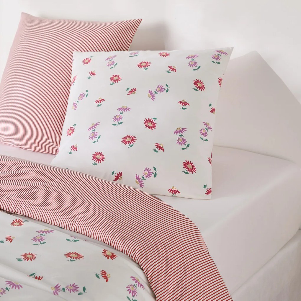 Beddengoedset 30% gerecycled katoen, vierkant kussensloop, DANYA