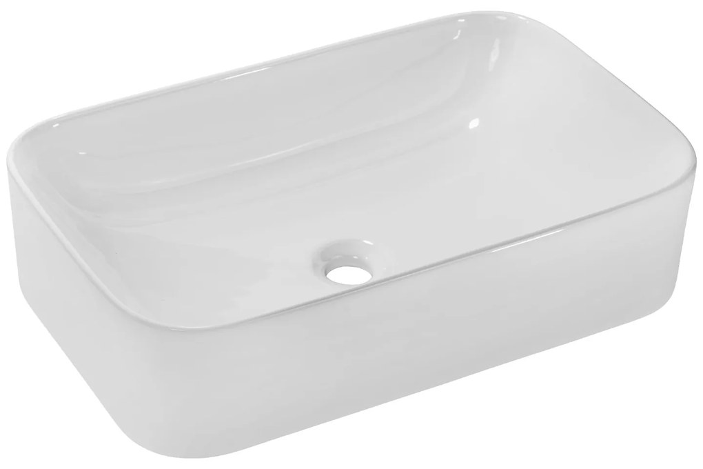 Comad Kati wastafel 61x15cm glans wit