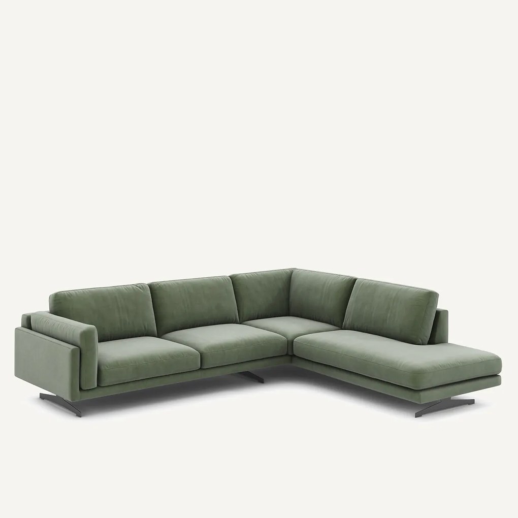 Hoekbank fluweel, César