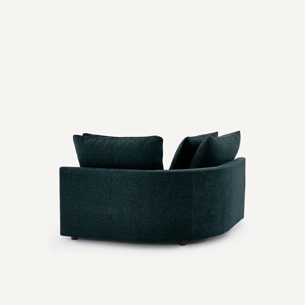 Modulair hoekbank in chenille fluweel, TIBERIO