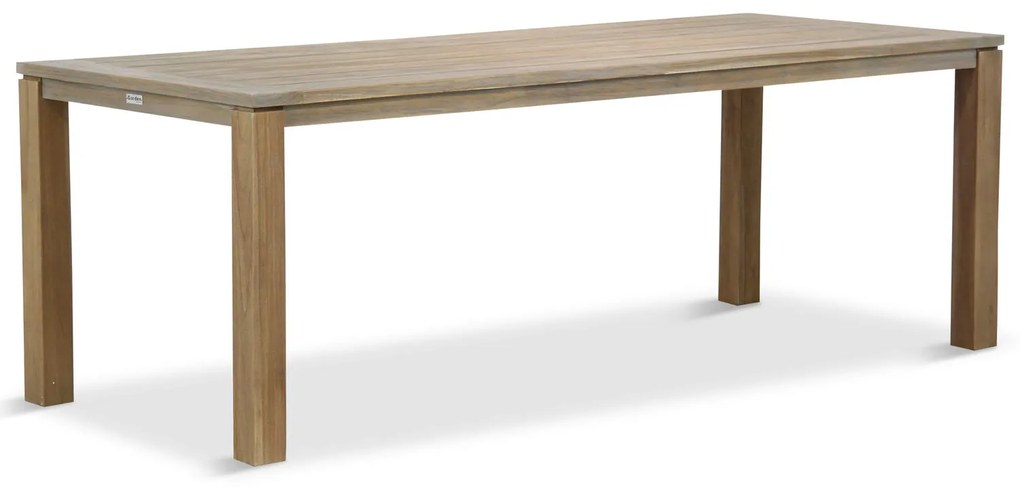 Dining Tuintafel rechthoekig 220 x 90 cm Teak Old teak greywash Bristol