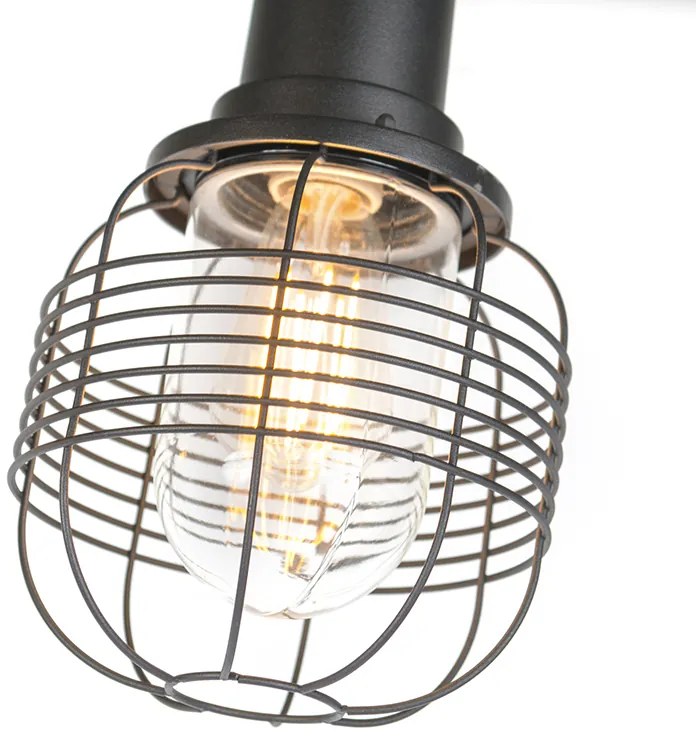 Smart buitenlamp zwart 3-lichts IP44 incl. Wifi ST64 - Guardado